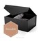 Gift Box 9x6.5x3.8 Inches, Groomsman Box, Rectangle Collapsible Box with Magnetic Lid for Gift Packaging (Matte Black, Grain Texture)